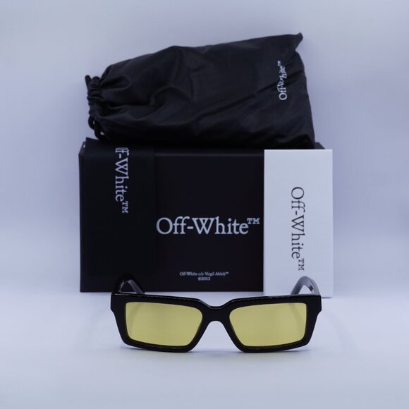Off-White OERI13A WARREN 1018 Rectangle Sunglasses - Black/Yellow main image 7